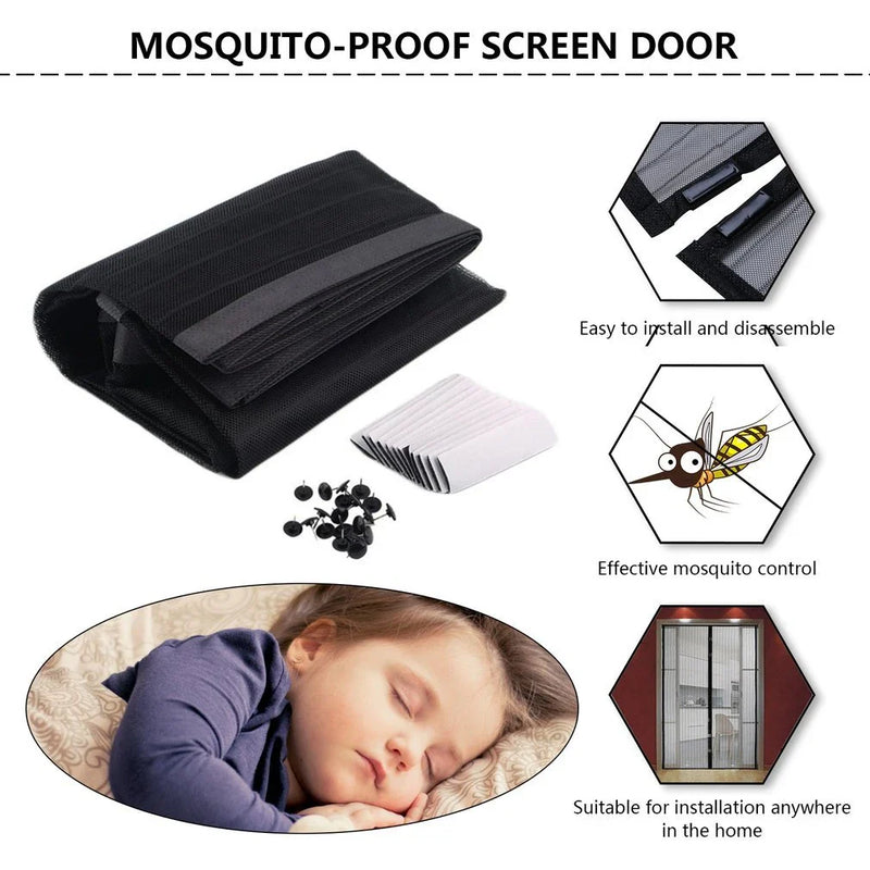 Magnetic Mesh Door Screens - Durable Insect Protection for Doors & Windows