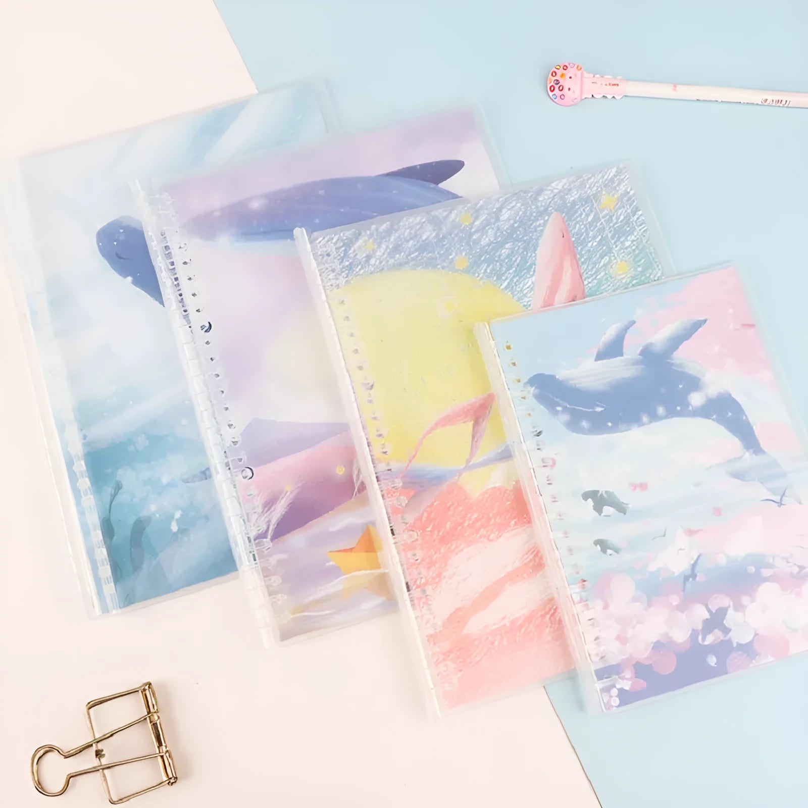 Hand Ledger hard cover notebook with animal design in A5 or B5 size
