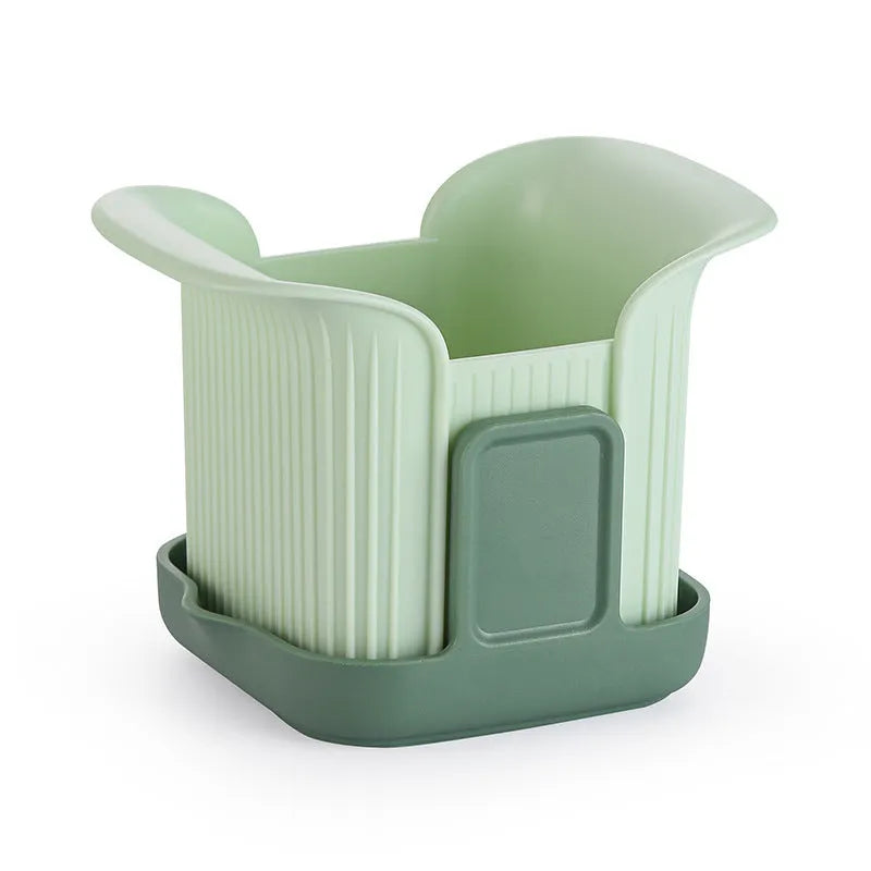 Green manual vegetable chopper with stainless steel blades for onions, potatoes, cucumbers