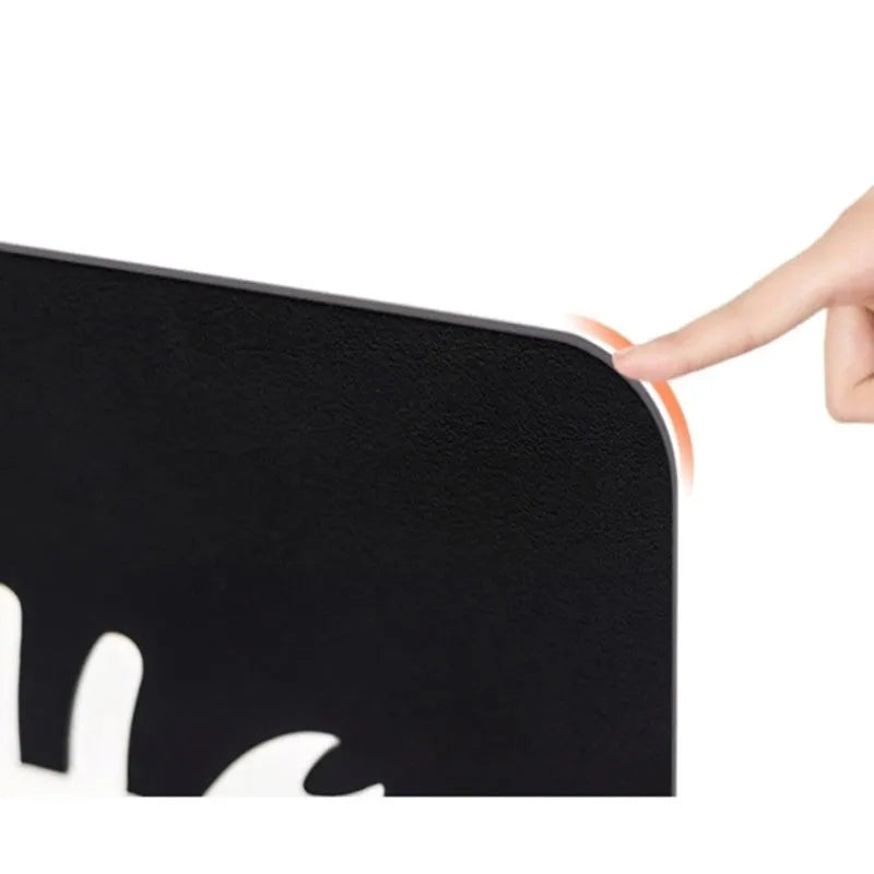 Creative Nordic Style Strong Office Bookend Set Thick Steel Plate Six-Hole Pen Holder Iron Paint Matte Surface Anti-Scratch Rounded Corners Japanese Hollow Design White Black