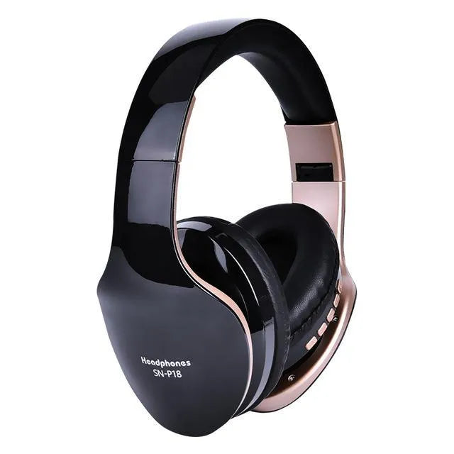 HobbyLane Bluetooth wireless headset in black colour with 40mm drivers and charging cable