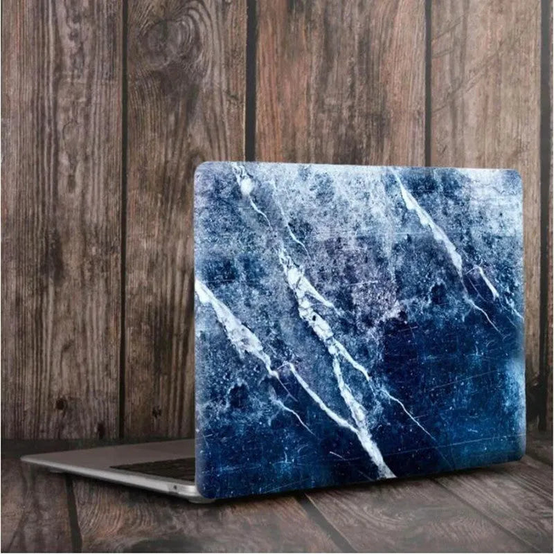 PC marble pattern protective laptop sleeve for MacBook Air and Pro models, 13 and 15 inch