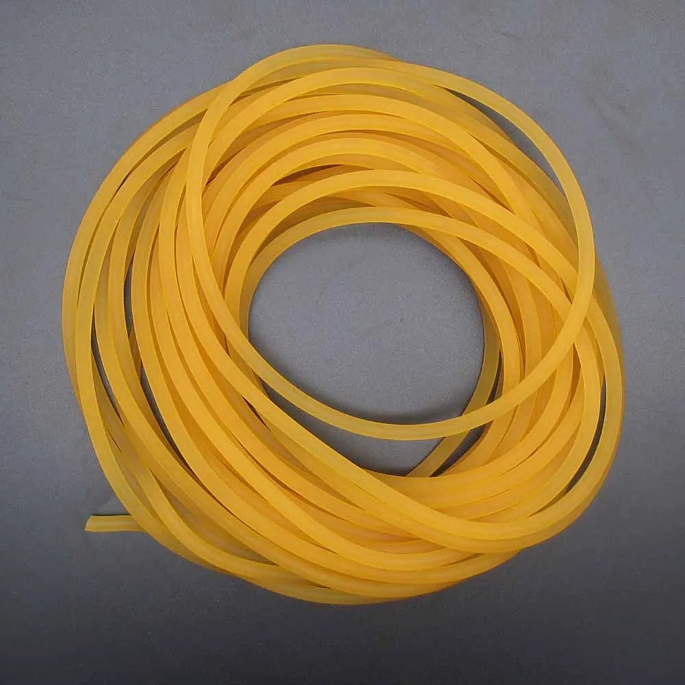 Solid fluorescent latex rubber tube 2mm to 8mm round band in red apricot green blue orange pink black