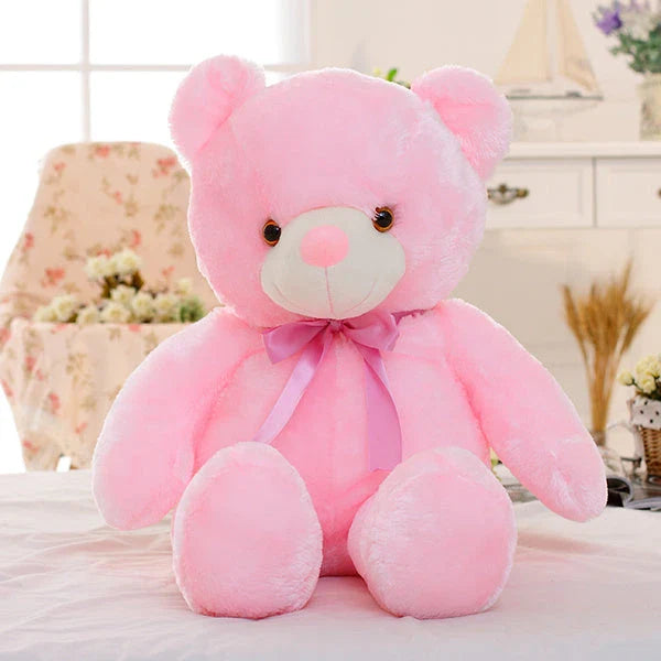 Illuminating Plush Teddy Bear with LED light display in various colors