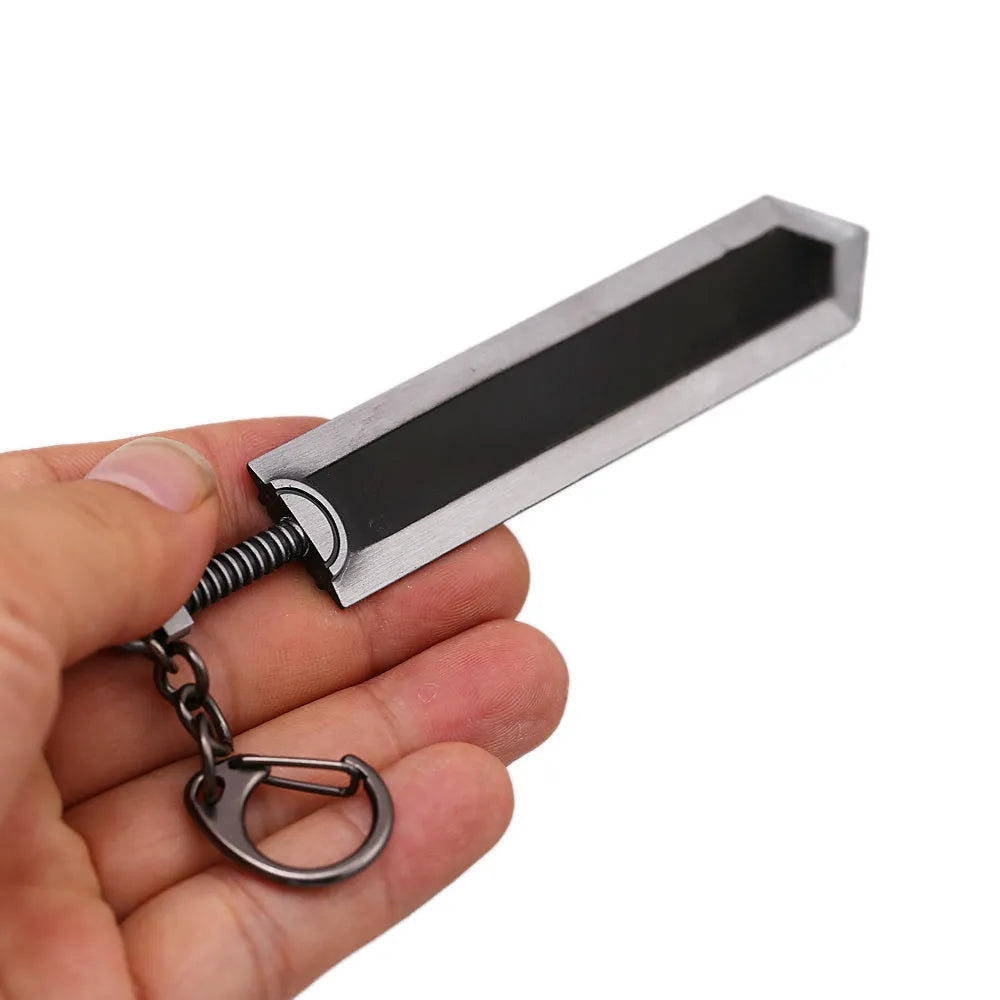 Sword Wind Legend black zinc alloy keychain pendant, approximately 2.0x12cm and 35 grams