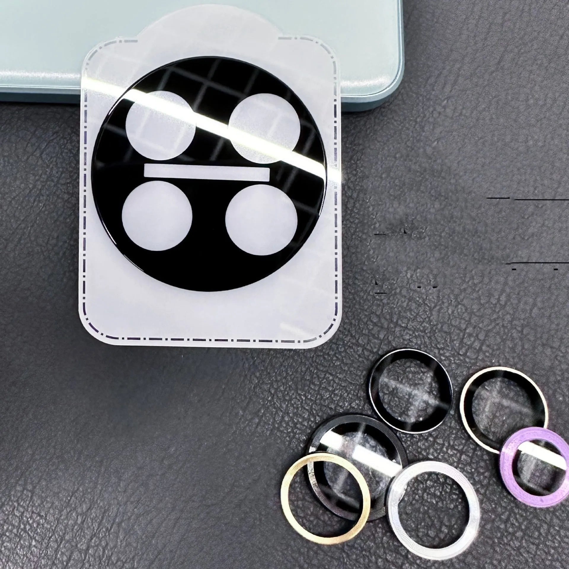 Tempered glass screen protector for OnePlus smartphones with black ring and full coverage design