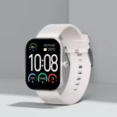 Haylou Watch S6S003 smart watch with silicone strap in black on a plain background