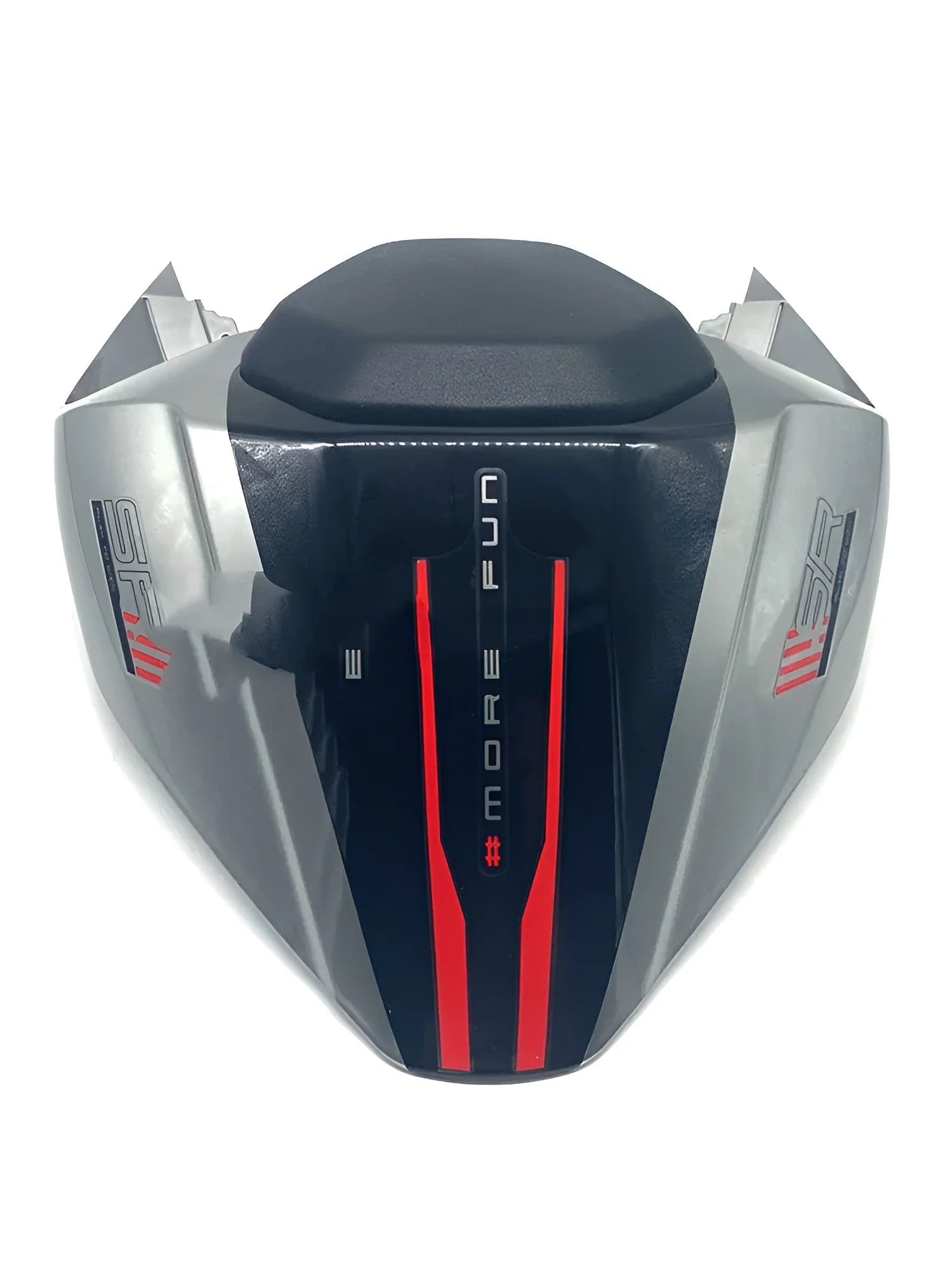 CFMoto 450SR motorcycle rear seat cushion with 20mm height increase in Speed Grey colour