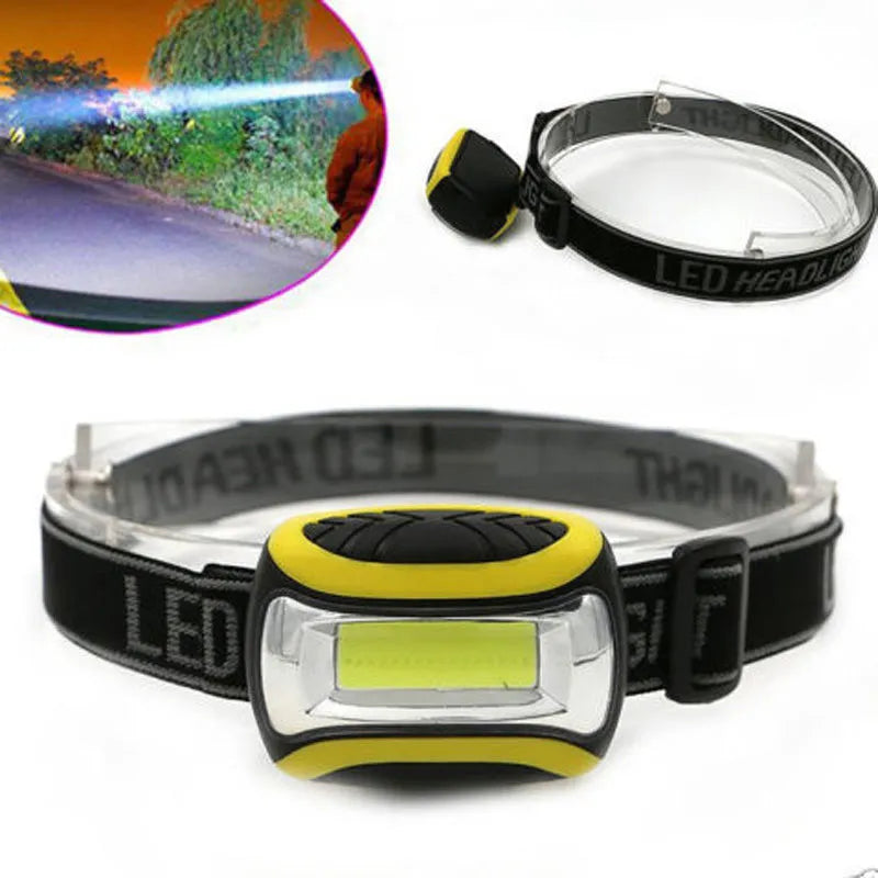Yellow Major three-speed COB headlamp for outdoor night riding and mountaineering