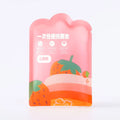 Disposable children's raincoat poncho in six colours packed at 13x9 cm