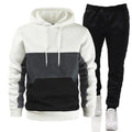 Men loose fit leisure set hoodie and joggers in army green colour