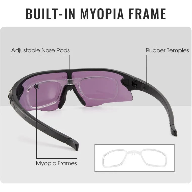 Unisex outdoor sports cycling sunglasses with TR90 semi-rimless frame and UV protection, multiple colour options