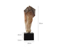 French retro abstract horse head desktop sculpture with carving surface finish