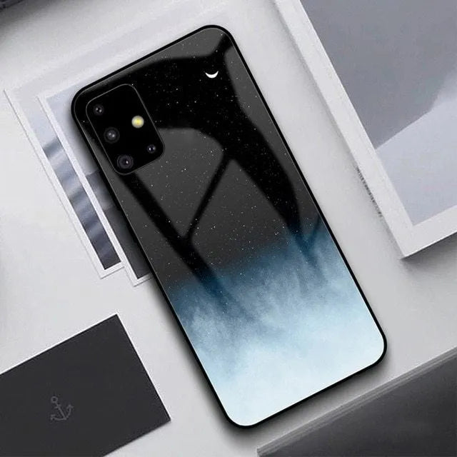 Black silicone phone case for Samsung Galaxy and iPhone smartphones showing port and camera openings