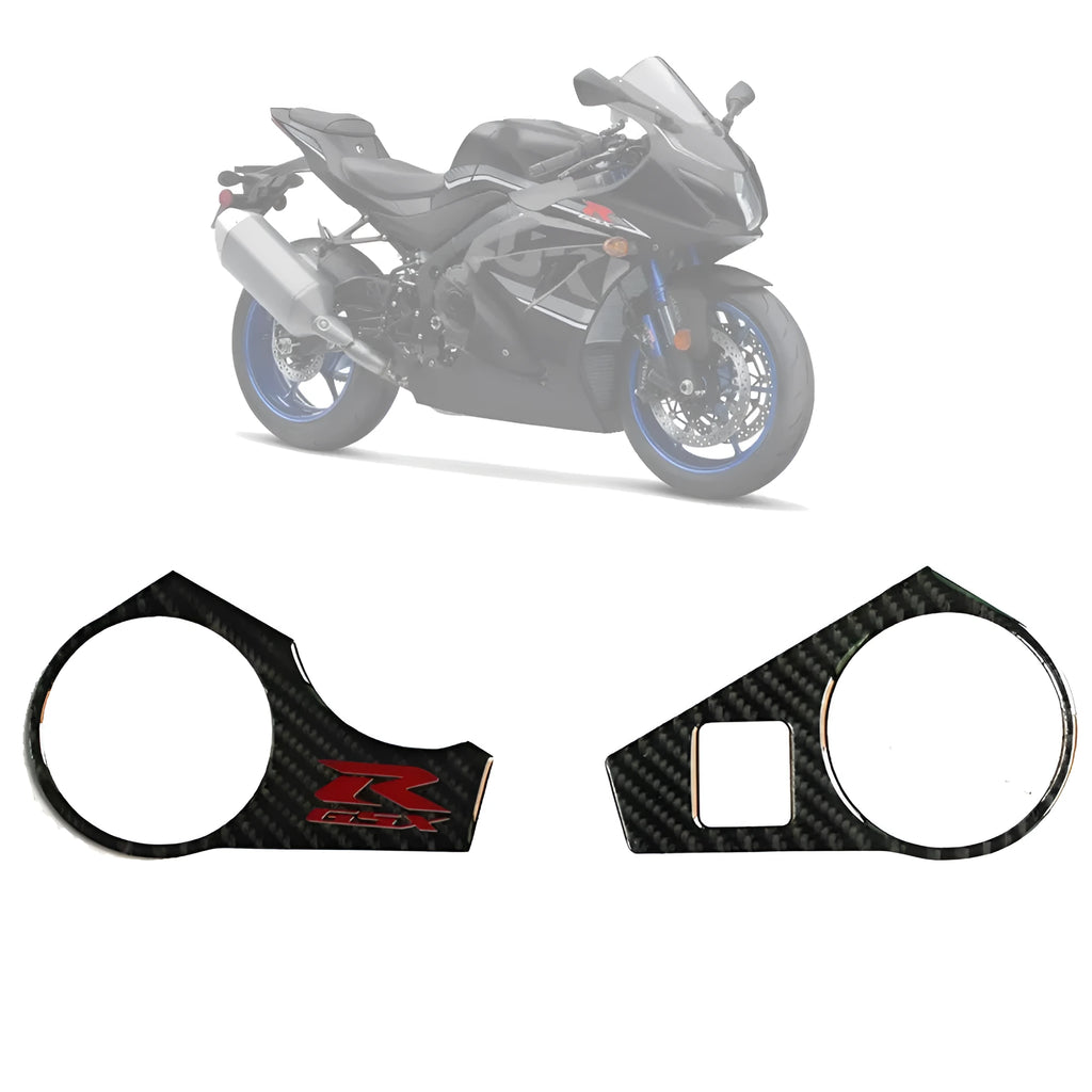 Black carbon fibre pattern motorcycle sticker for SUZUKI GSXR1000 L1 upper plate.