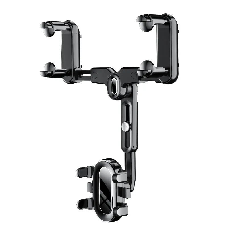 ABS automobile rear view mirror bracket with folding rod mechanism for universal vehicle installation