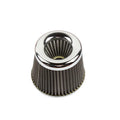 Baked blue stainless steel universal large flow mushroom head air filter with clamp on aluminium alloy body