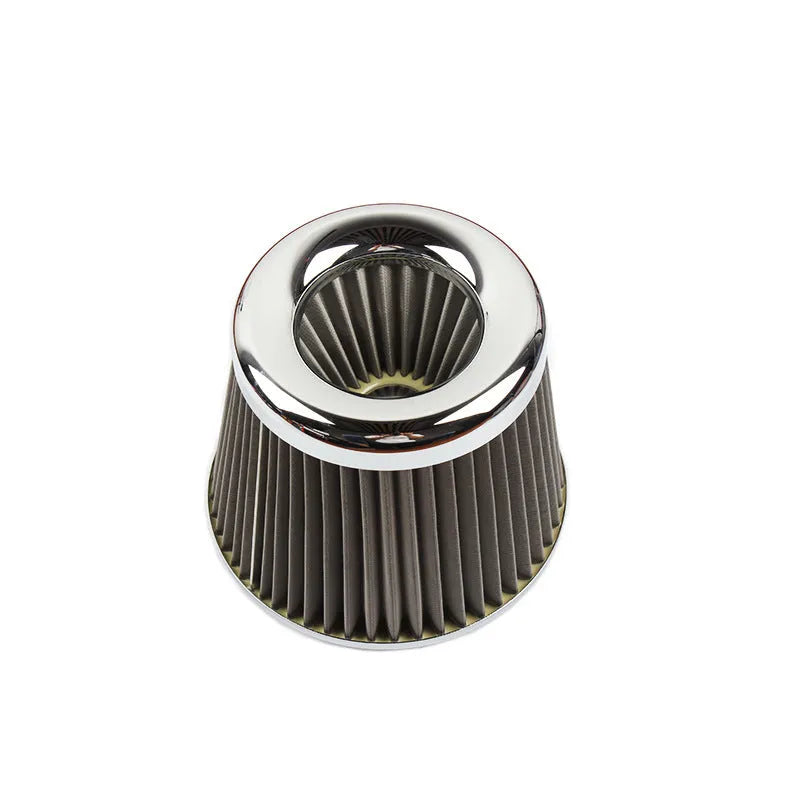 Baked blue stainless steel universal large flow mushroom head air filter with clamp on aluminium alloy body