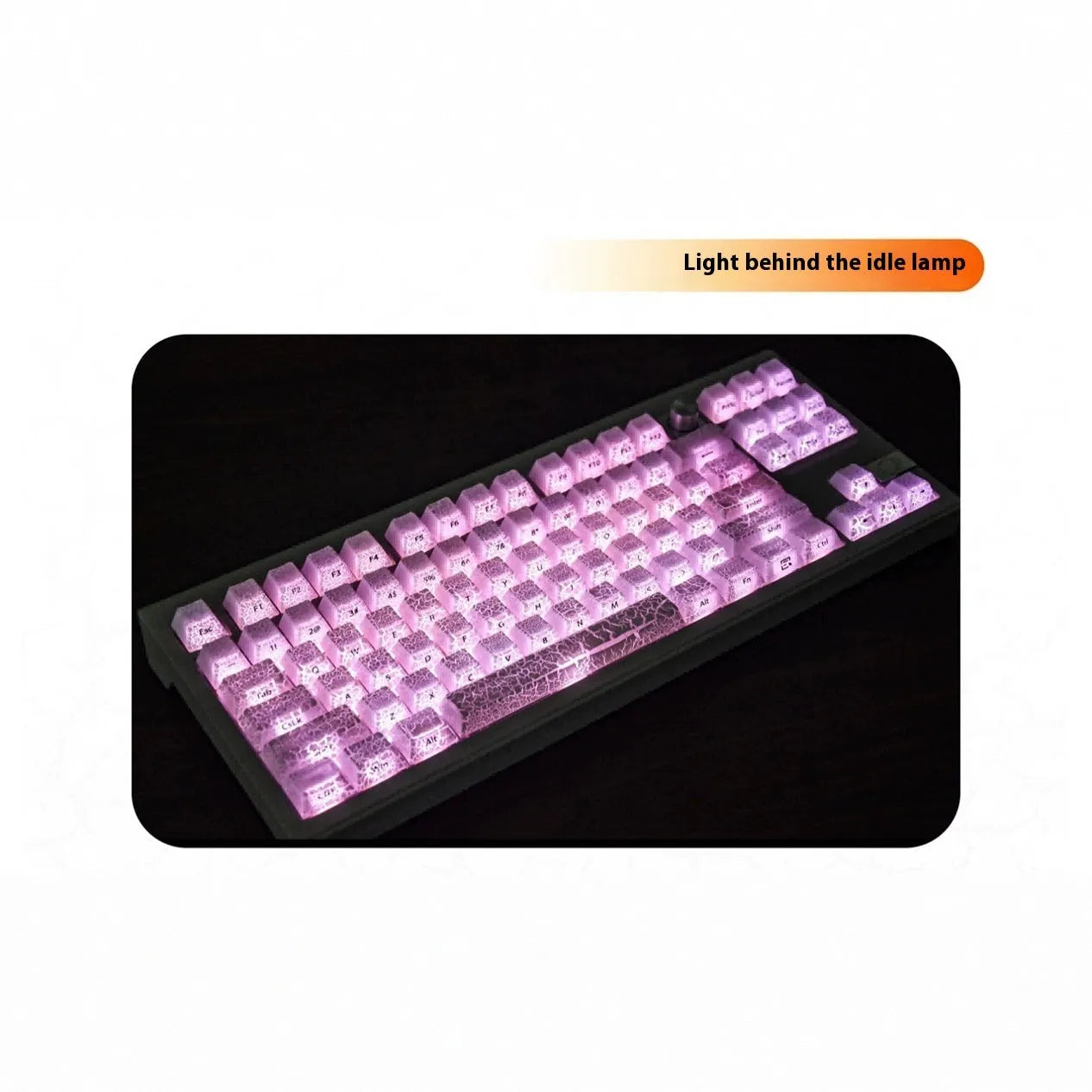 White transparent mechanical keyboard keycap set with double stitching for 123-key Qingying standard keyboards