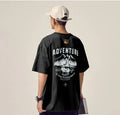 Men's loose fit plus size short sleeve t-shirt in black, grey or white.