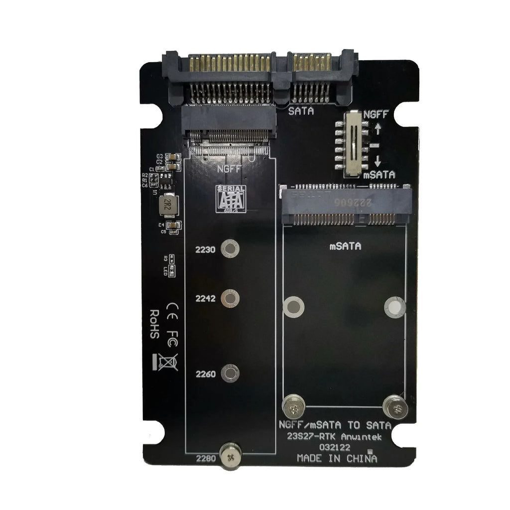 mSATA / M.2 NGFF to SATA3.0 adapter card with USB3.0 interface, one adapter card