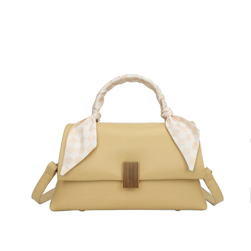 PU business commuter shoulder handbag in horizontal square shape showing five colour options
