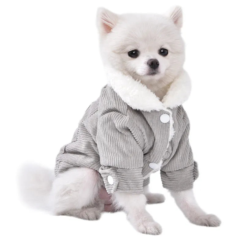 Lambswool dog vest with fleece lining in grey or pink colour, sizes XS to XXL