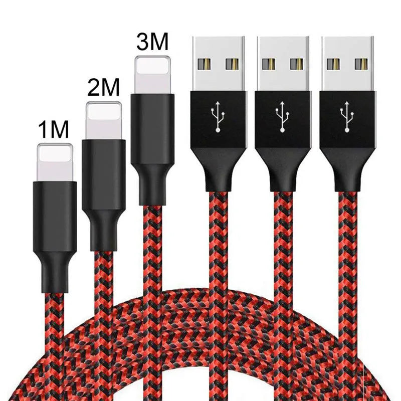Braided micro USB charging cable for Android phones in multiple colours and lengths