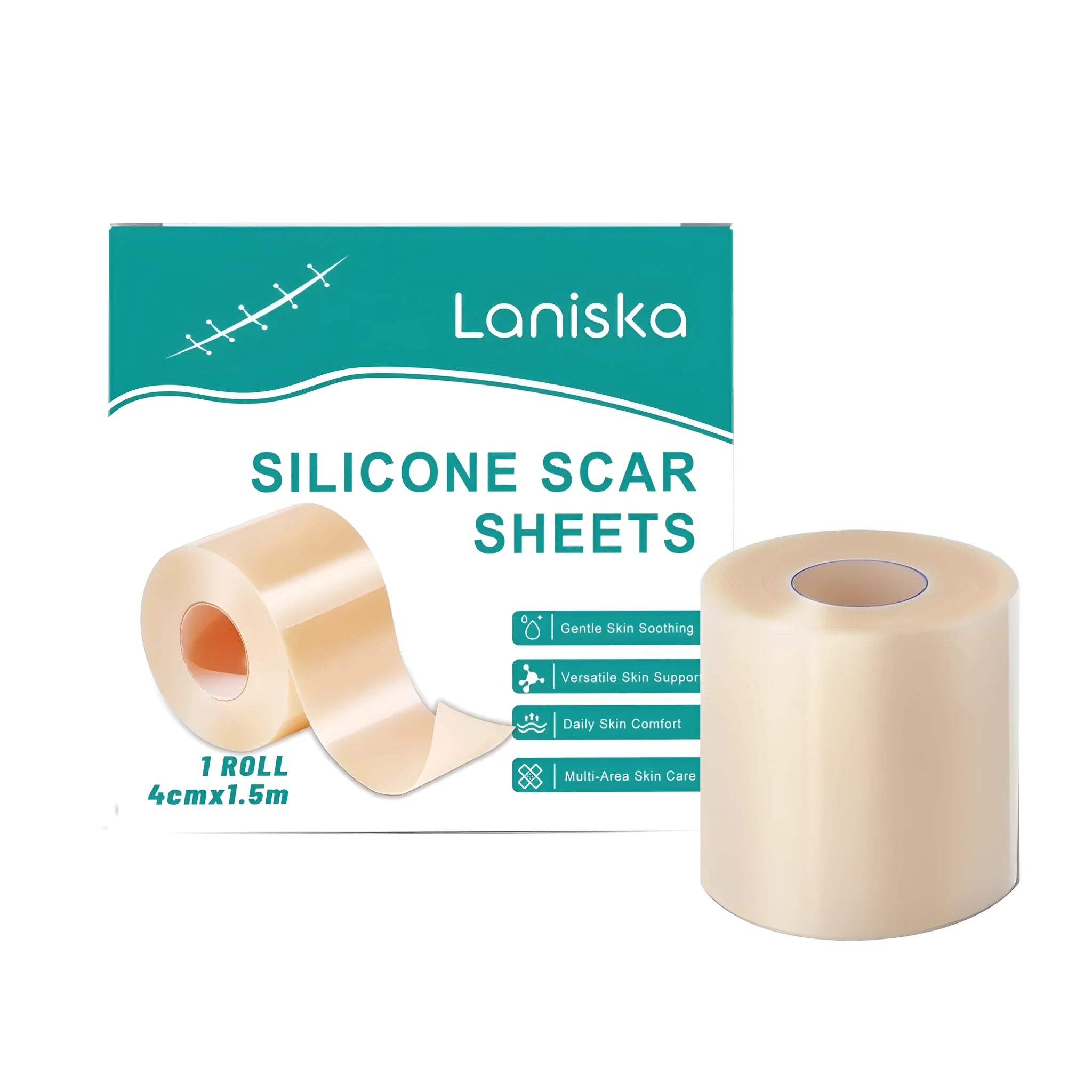 Single skin soothing patch with tea tree oil and aloe extract applied to skin for spot treatment