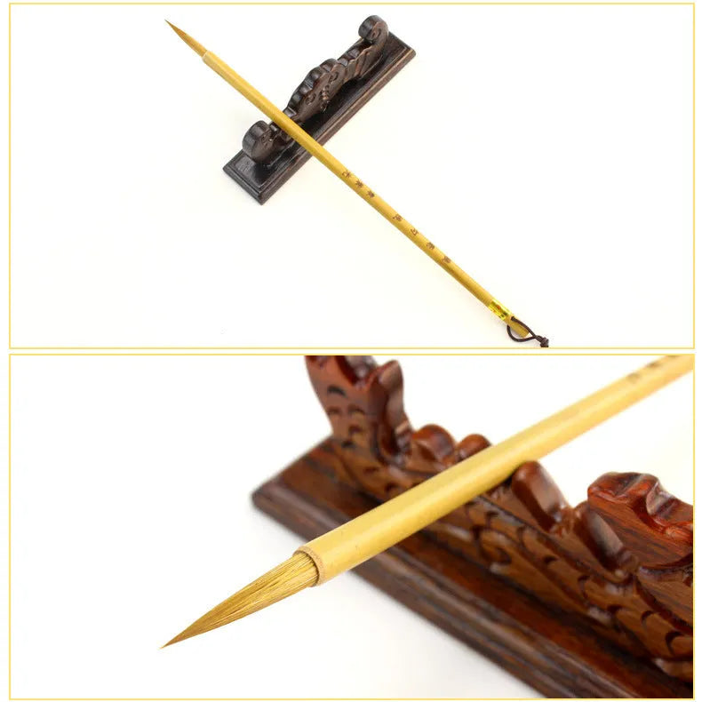 Langhao wolf hair calligraphy brush with traditional construction for Chinese calligraphy