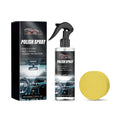 Car interior refurbishment cleaner bottle with sponge applicator for plastic and leather surfaces