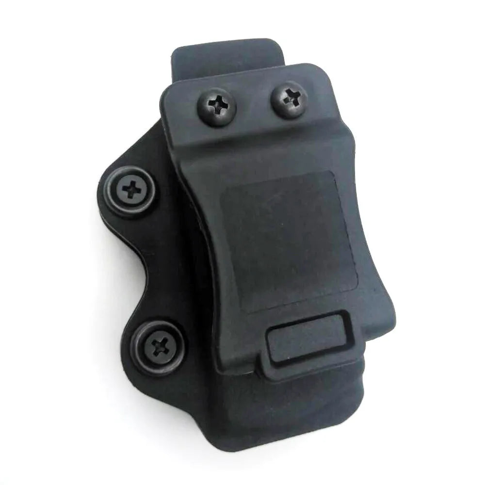 Black nylon pistol magazine pouch with open top for right-hand draw, 9.5 x 5.5 x 4 cm