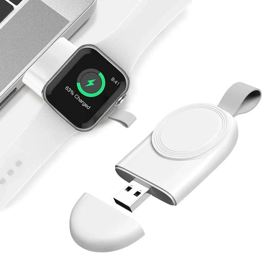 Wireless charging dock for Apple Watch with intelligent chip, durable ABS construction, and versatile charging options