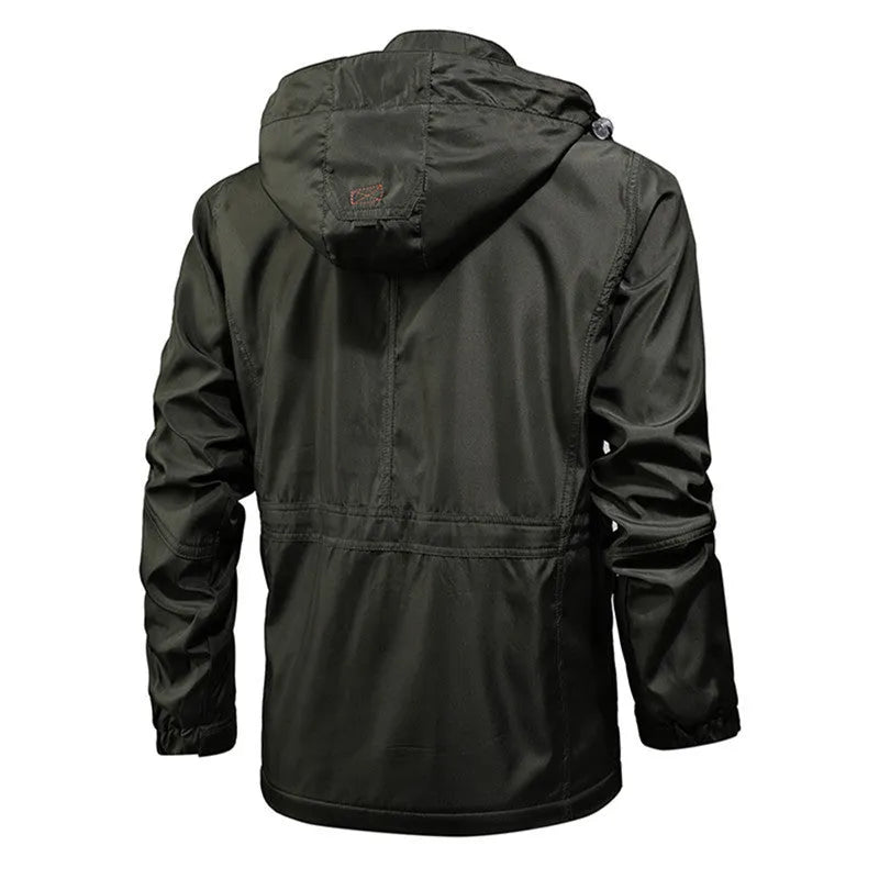 Windpro waterproof mountaineering jacket, polyester blend, non-iron, khaki red green blue, sizes M to 4XL