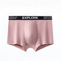 Men's cotton antibacterial underwear in mid waist design showing colour options including pink and grey combinations