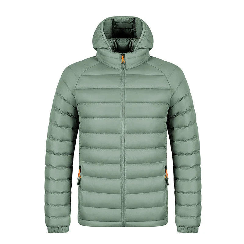 Stylish and warm hooded jacket in various colors for men's cold-weather fashion