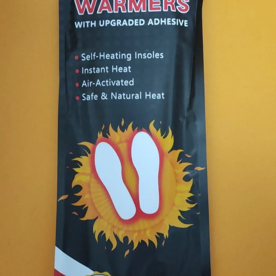 Self-heating walkable insoles for women's 36-39 and men's 40-43, available in 1 or 15 pairs.