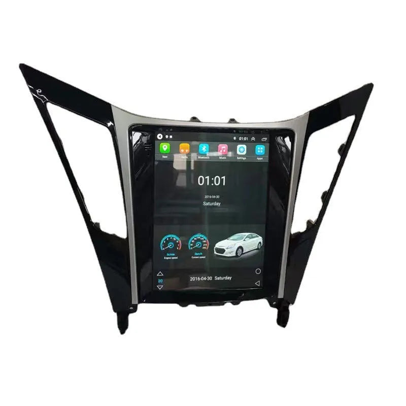 Vertical 9.7-inch Android car stereo touchscreen for 2008 Hyundai Sonata dashboard
