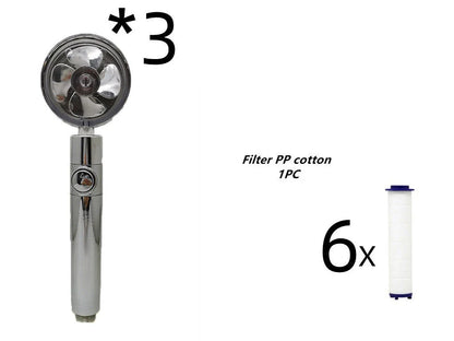 Pressurized High Pressure Handheld Shower Head with Cotton Filter - Powerful, Customizable Shower Experience