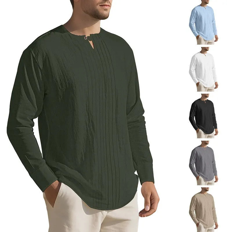 Men's long sleeve solid colour polyester top, no hood, unlined, sizes S-XXXL