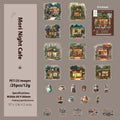 Encounter Cafe Series hand account sticker package with retro cafe design