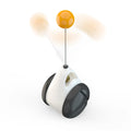 Electric automatic lifting motion cat toy with rabbit hair teaser ball and 10KG rope load-bearing, black or white