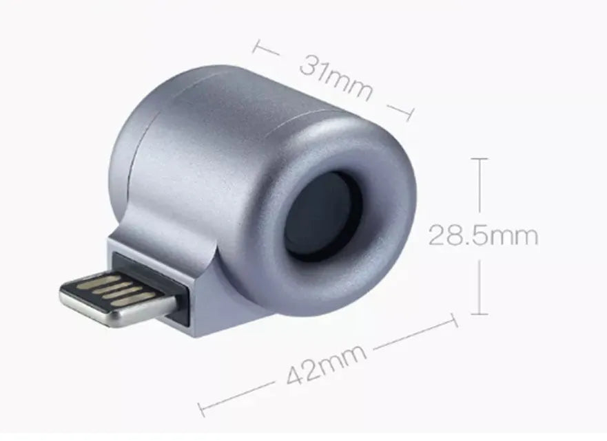 USB mini diffuser car air purifier in grey, peacock blue, military green, orange and lemon, portable solid fragrance diffuser.