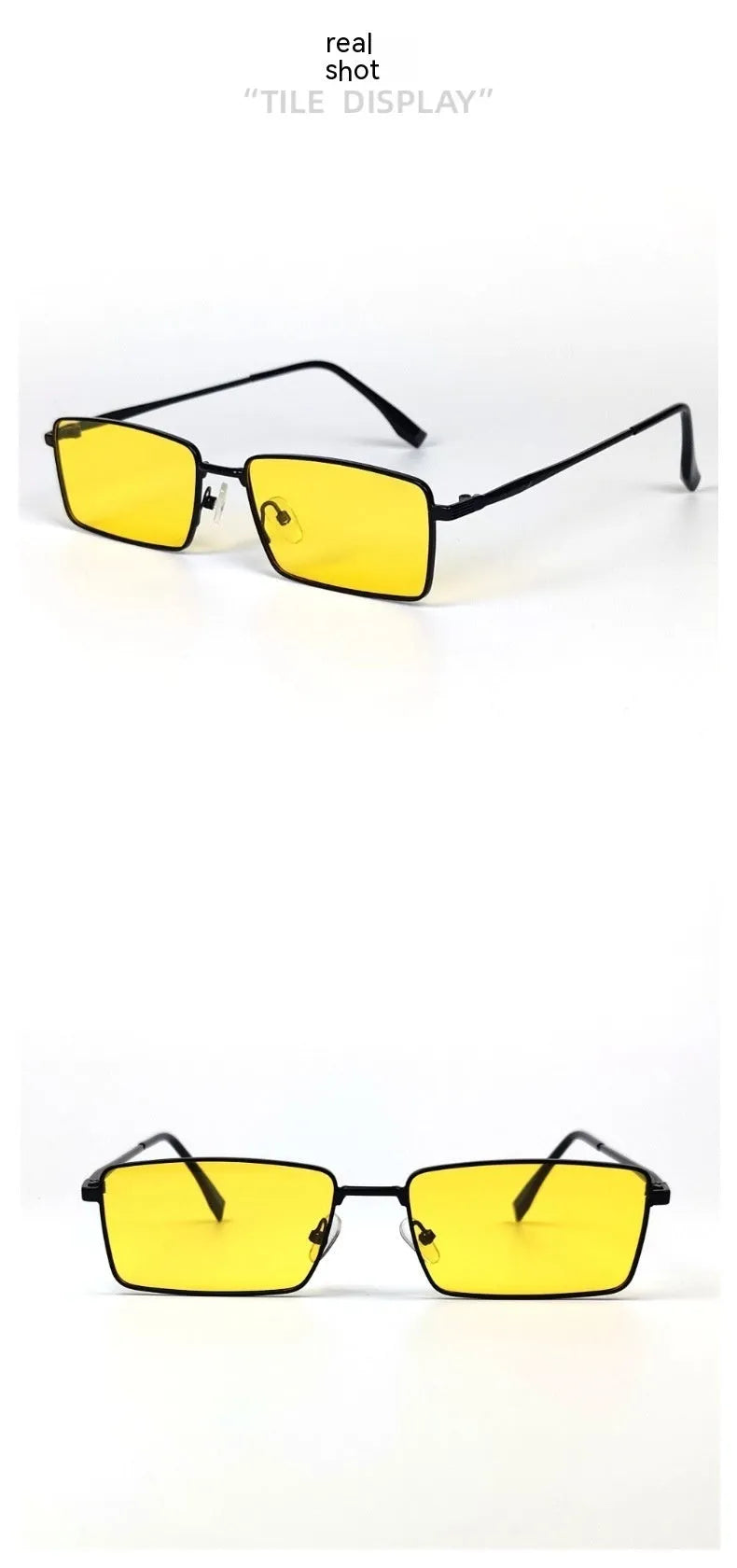 Night super clear yellow film sunglasses for men, simple style with yellow lenses for driving and fishing