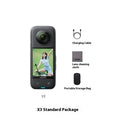 Panoramic motion camera with anti-shake function and included base in official standard colour