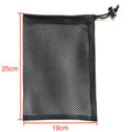 Black mesh drawstring bag for children's water ball toys with 5mm drainage holes
