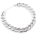 Geometric twisted chain dog collar with buckle on a white background, shown in gold colour options.