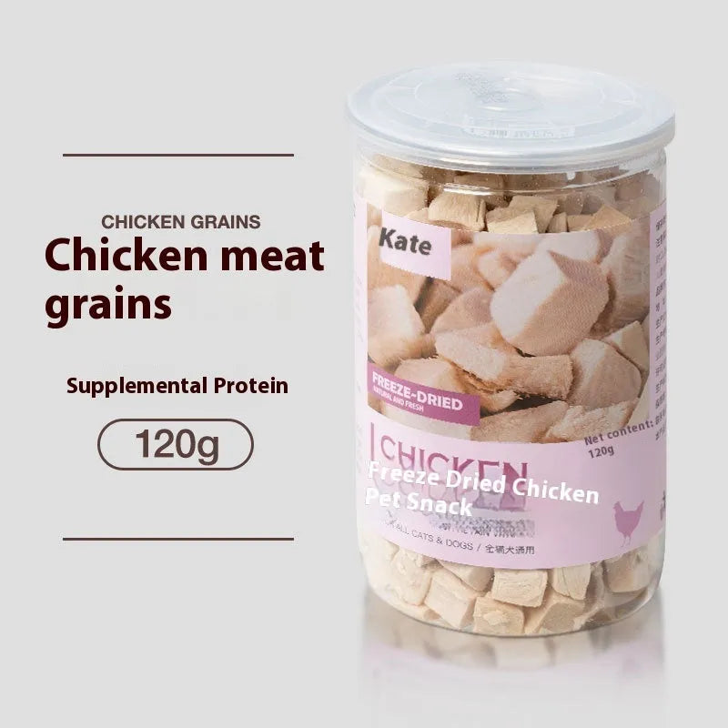 500g chicken freeze-dried cat treats in bag or barrel packaging options