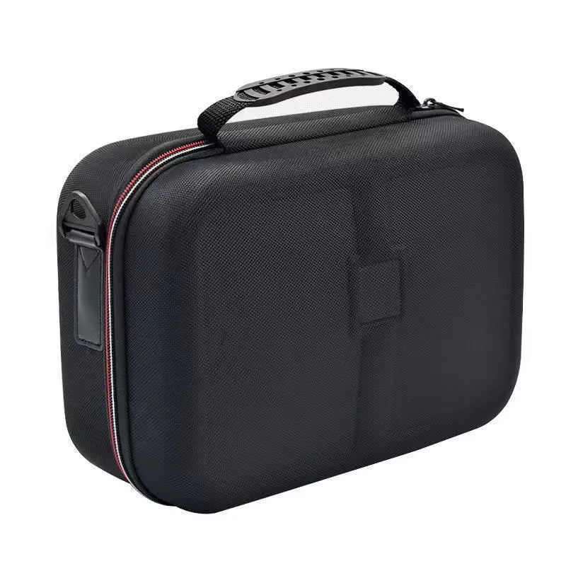 Black EVA game console accessory storage bag showing two size options for organised gaming gear
