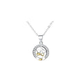 Sun and moon couple necklace with copper pendant and cross chain design for men and women